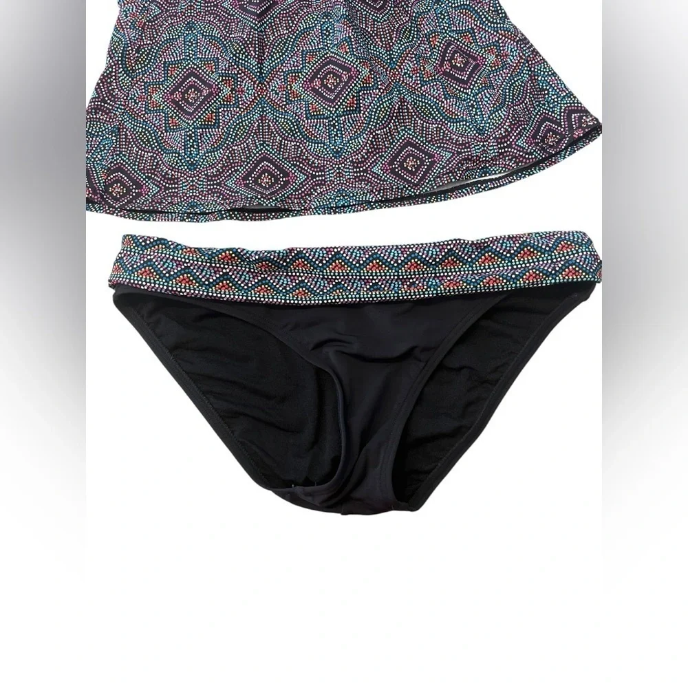 Sunsets ZANZIBAR Underwire Tankini and Swim Bottoms Sz 36DD and Sz L Bottom